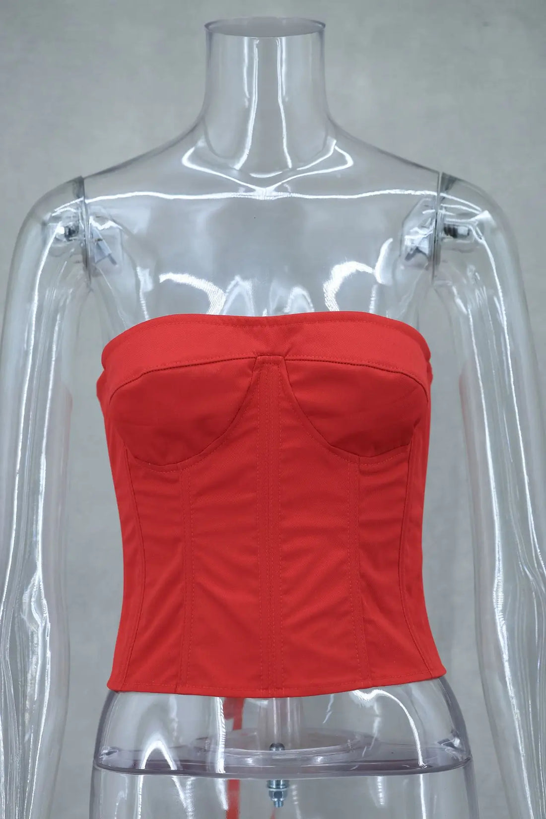 Red Corset & Mini Ruffle Skirt Two Piece Set - Festigal