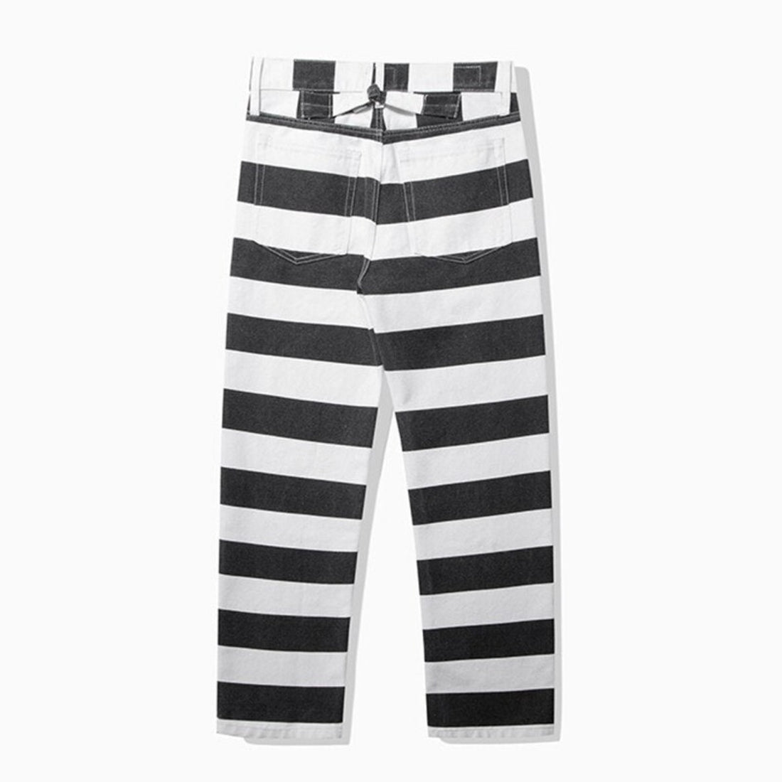 Monochrome Striped Canvas Trousers - Festigal