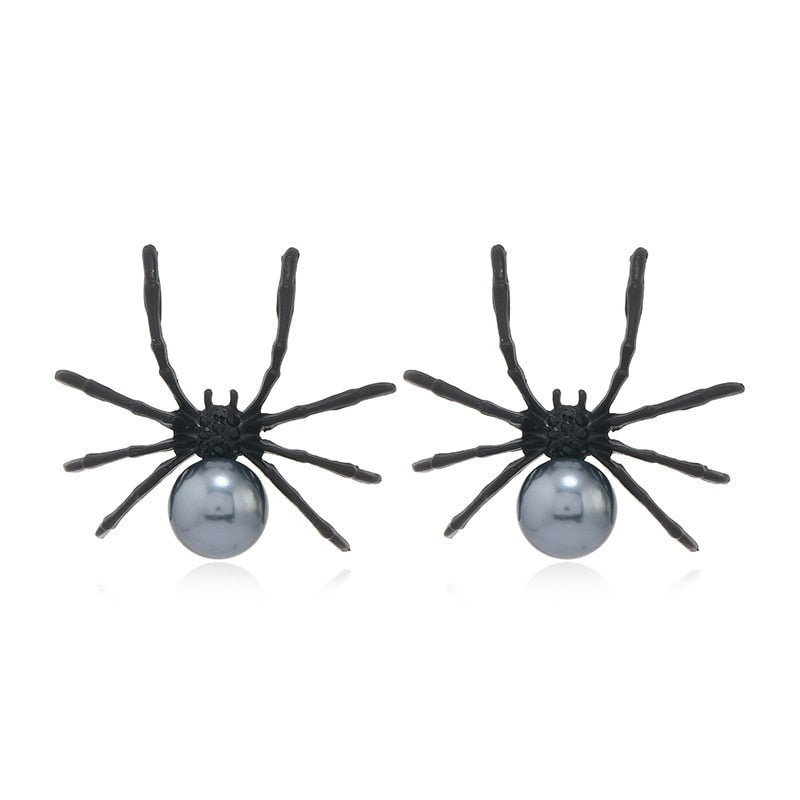 Halloween Black Spider Ear Studs - Festigal