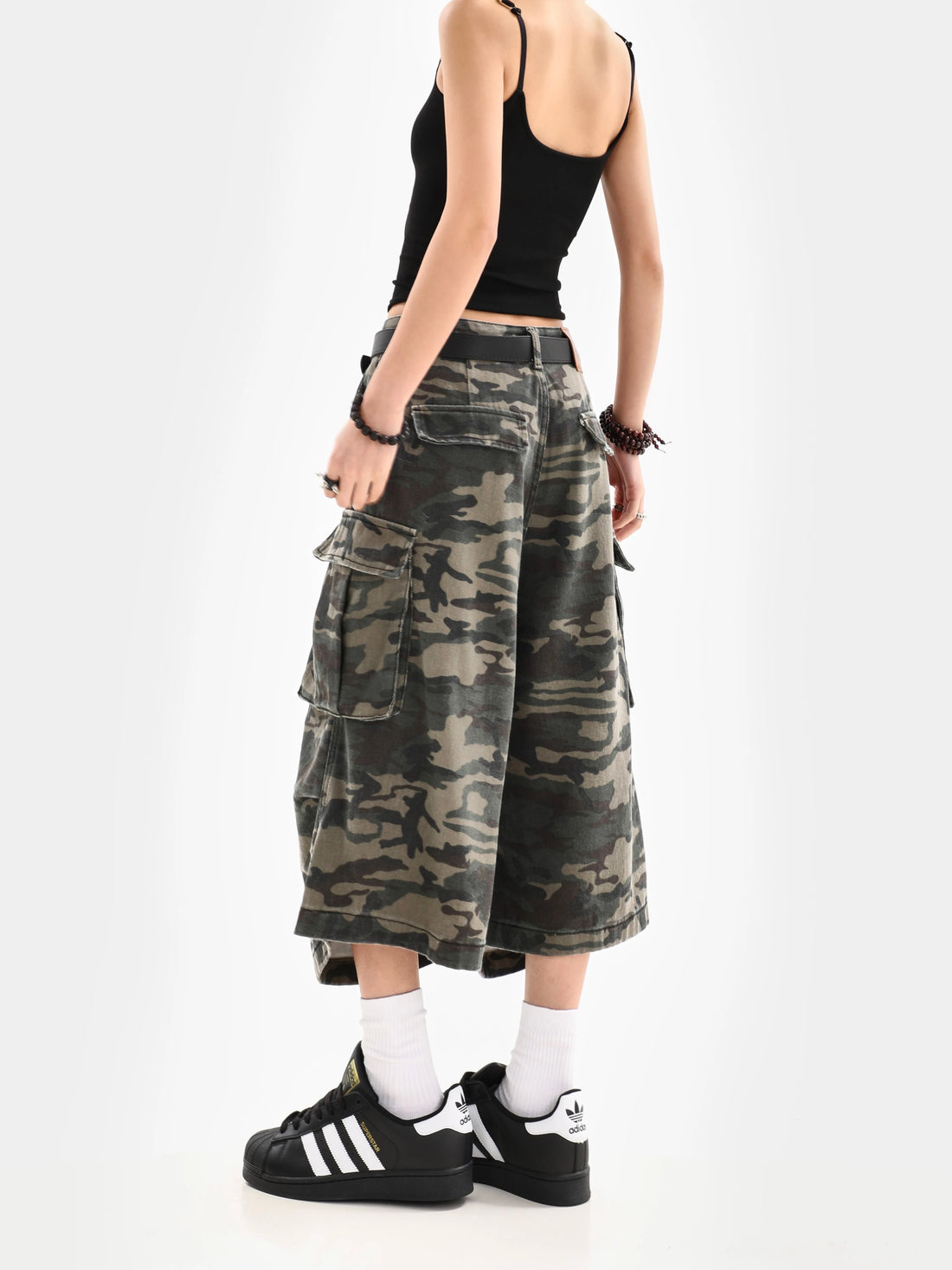 Camo Cropped Capri Trousers - Festigal