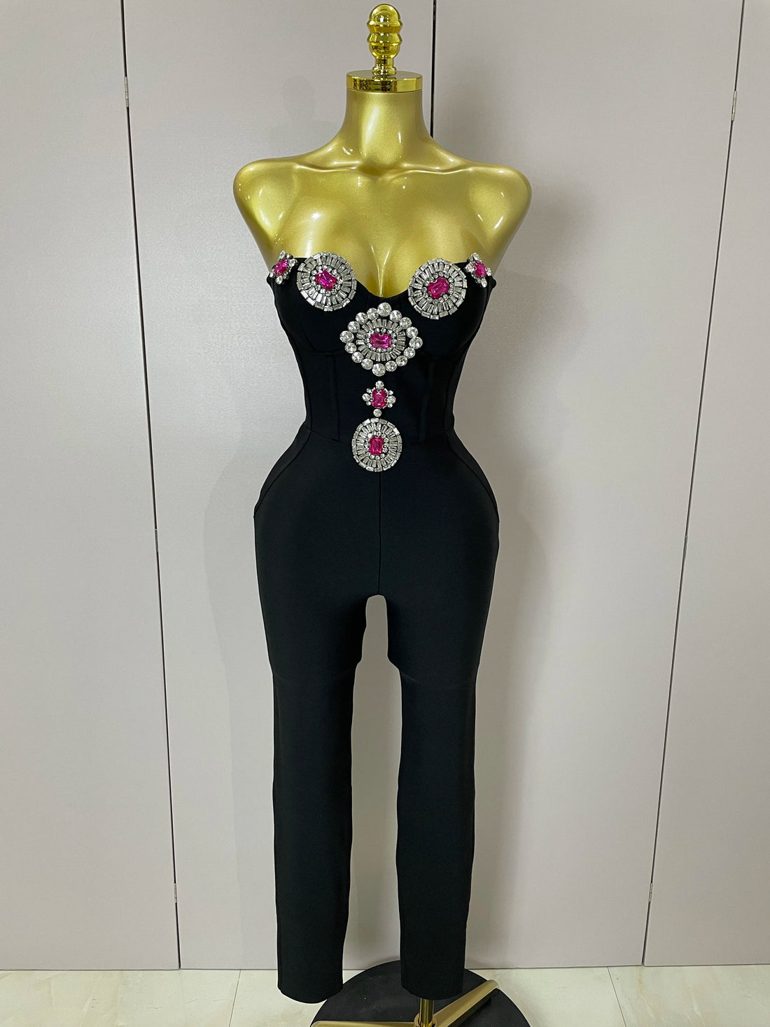 Rhinestone Bustier Bodysuit - Festigal