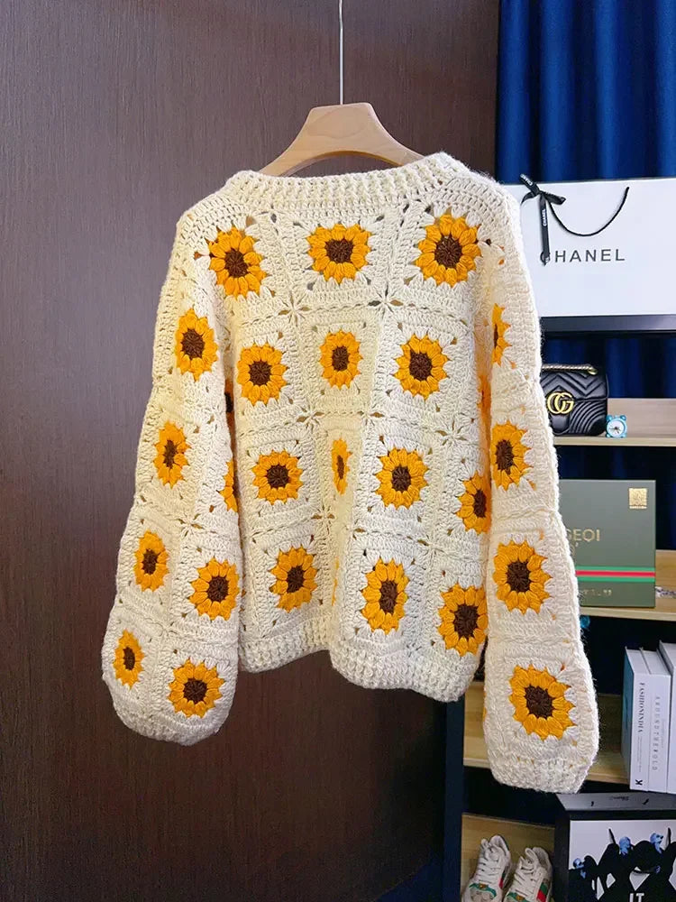 Crochet Sunflower Cardigan - Festigal