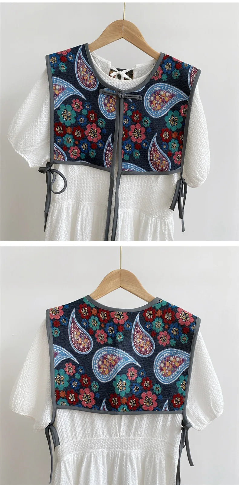 Embroidered Cropped Waistcoat - Boho Festival Layer