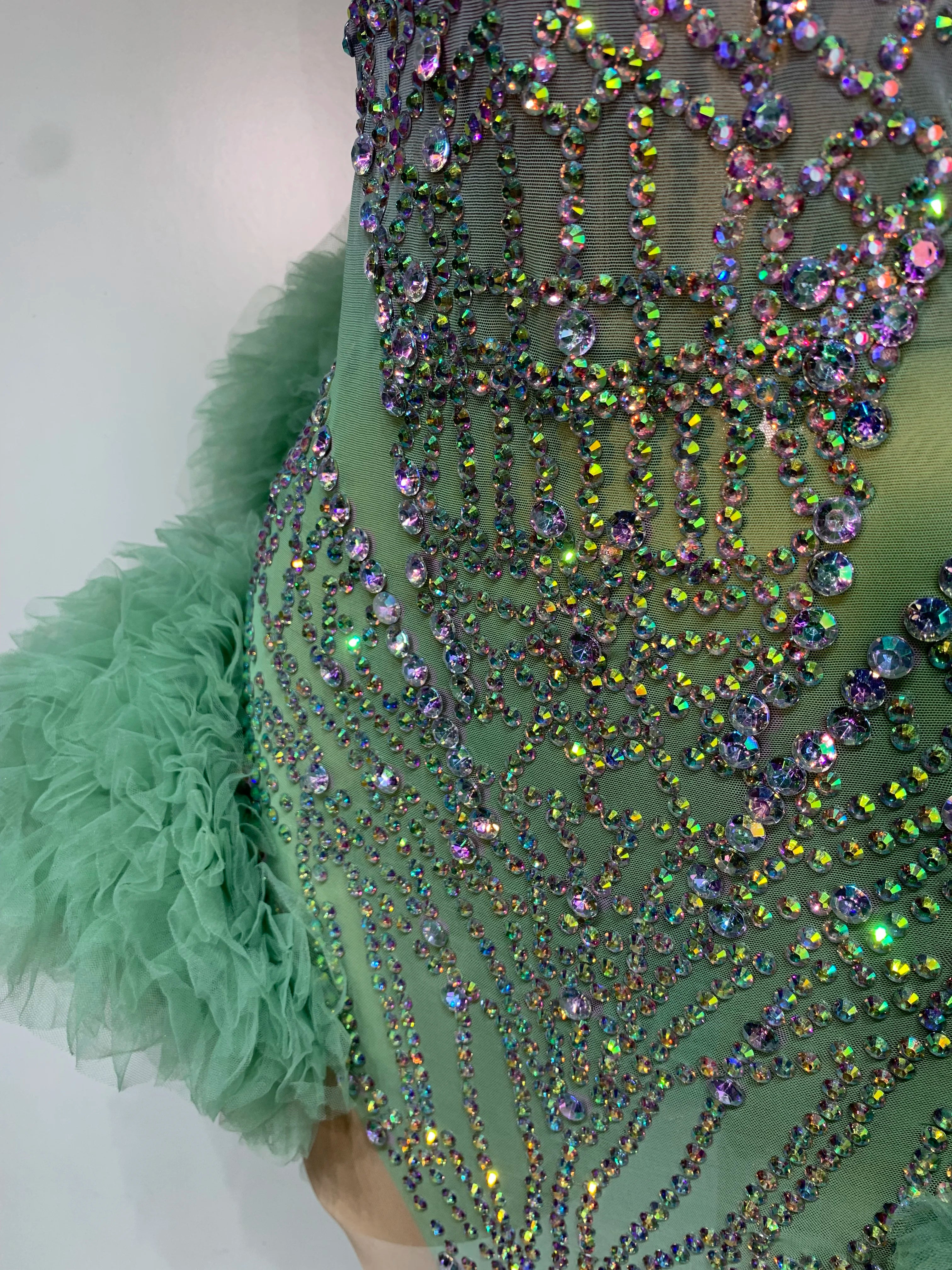 Sweetheart Sequin Ruffle Mini Dress