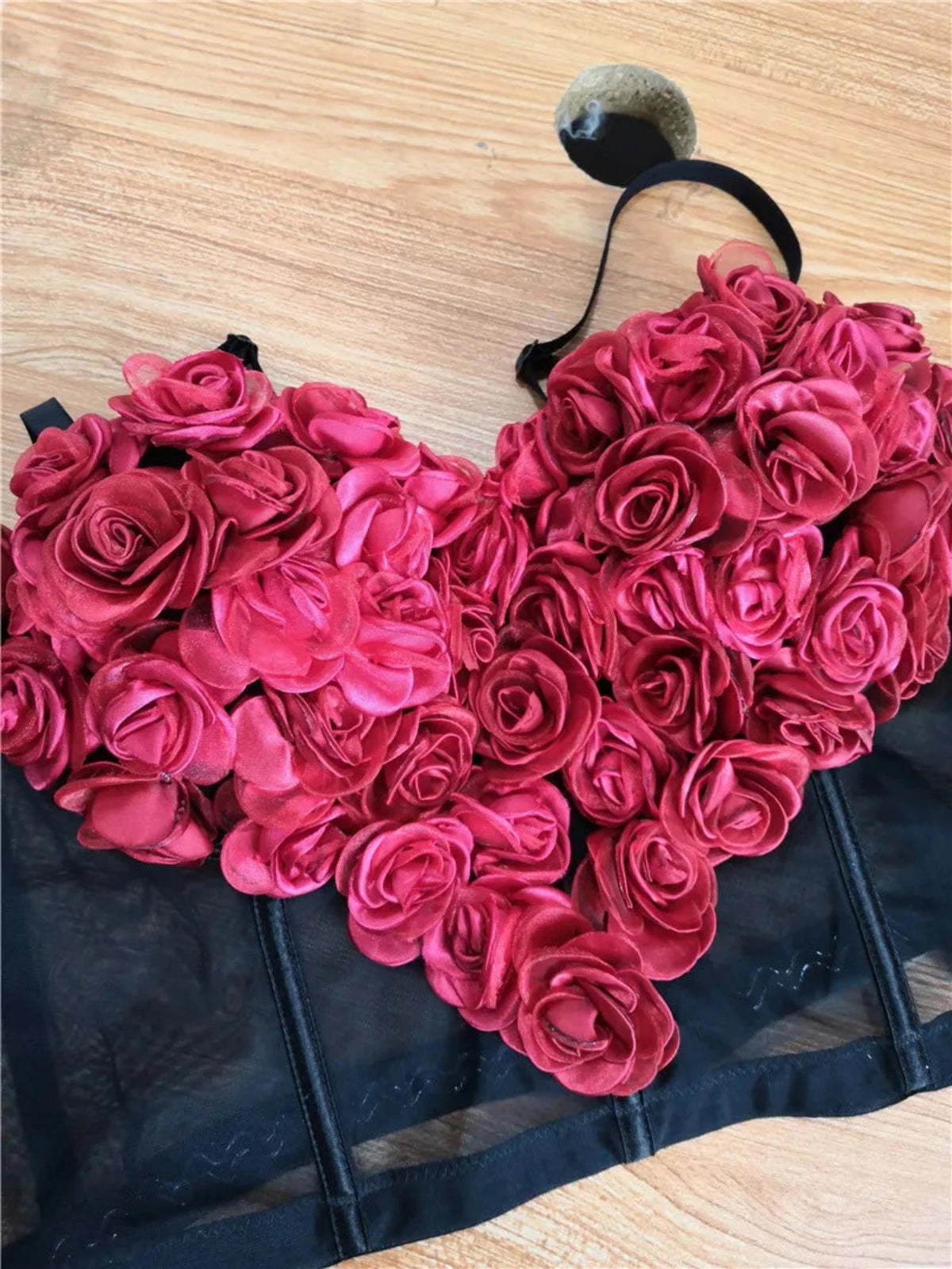 3D Roses Corset Top - Festigal