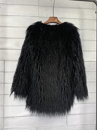 Faux Mongolian Fur Jacket