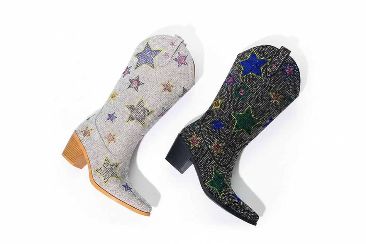 Rhinestone Star Cowboy Boots