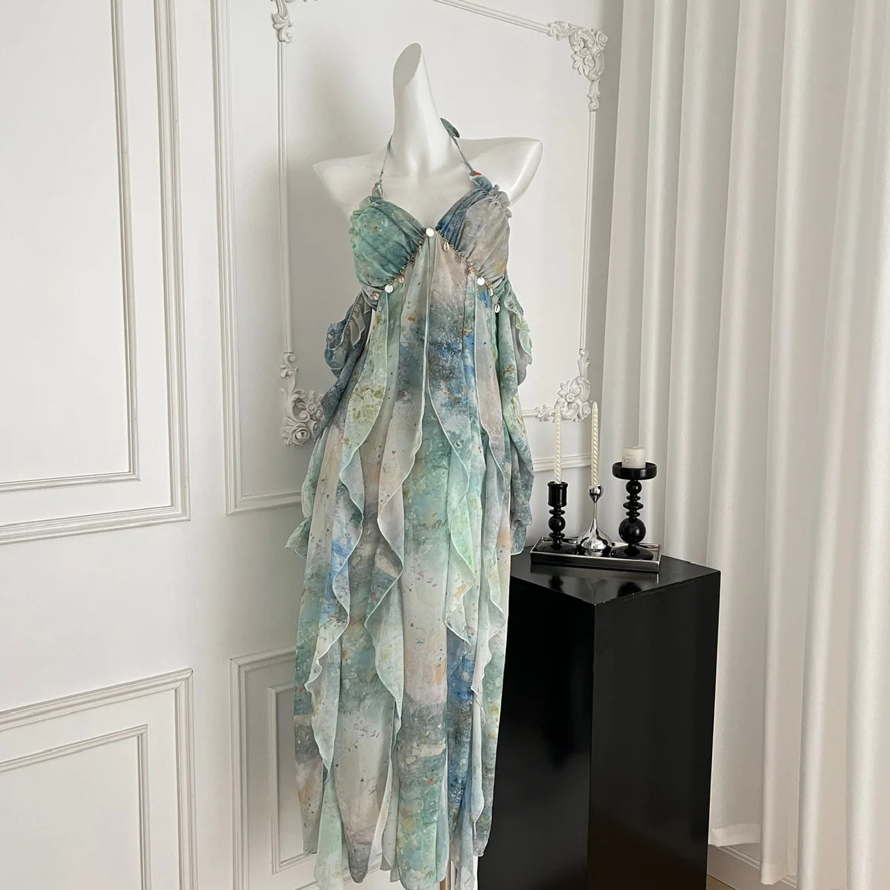 Beach Ruffle Maxi Dress