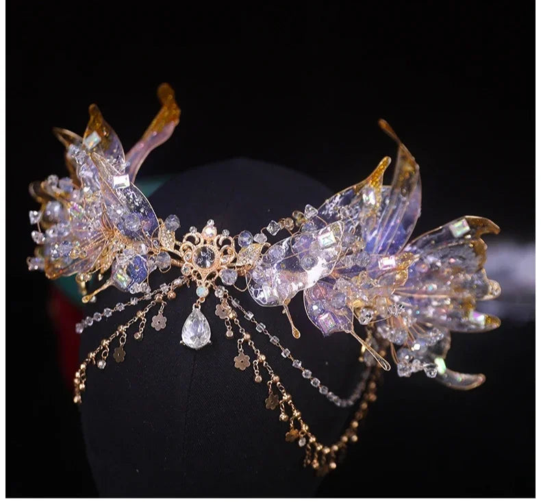 Fairy Crystal Crown & Ear Cuff Set