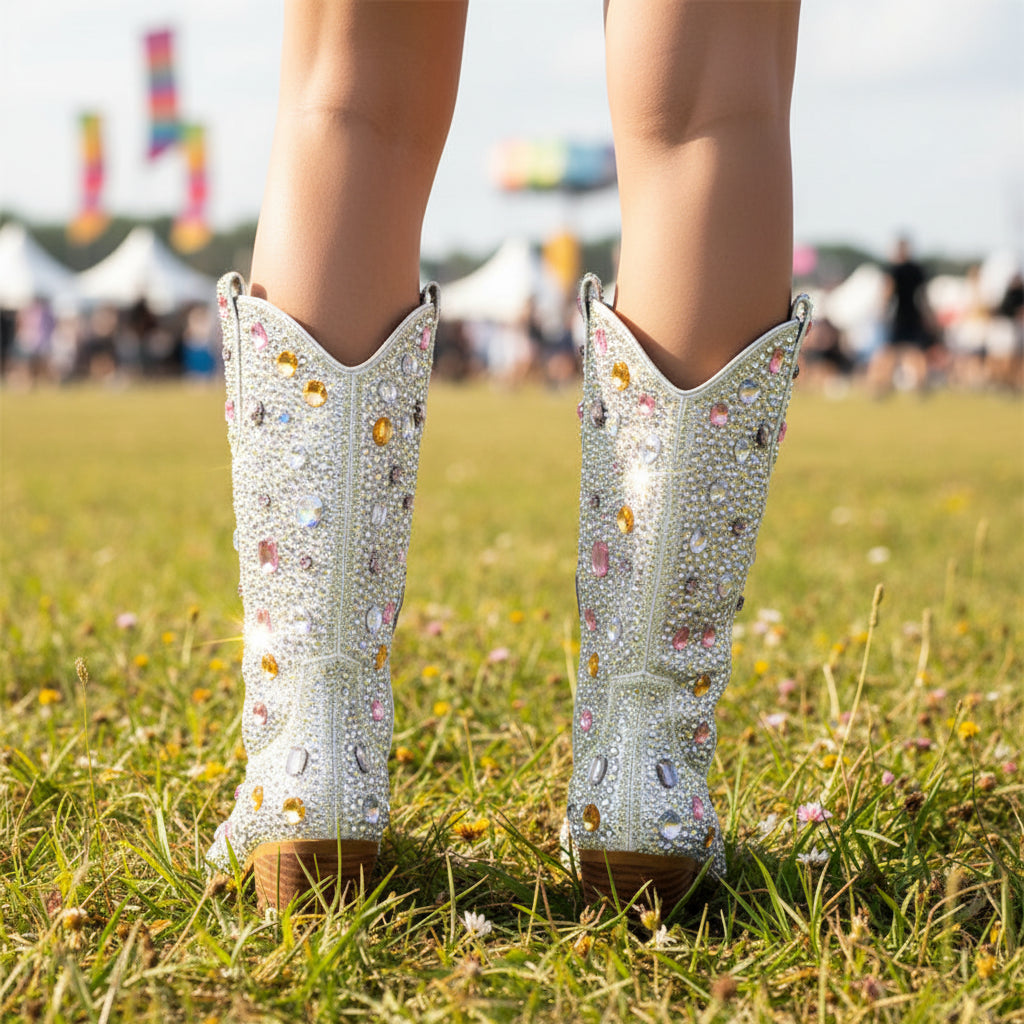 Crystal Embellished Cowgirl Boots