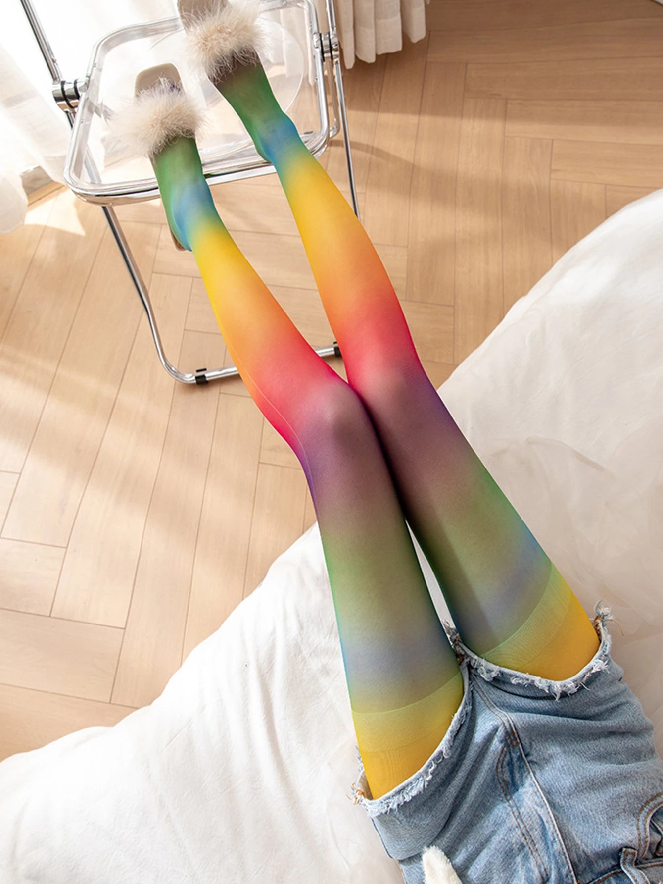 Rainbow Ombre Tights