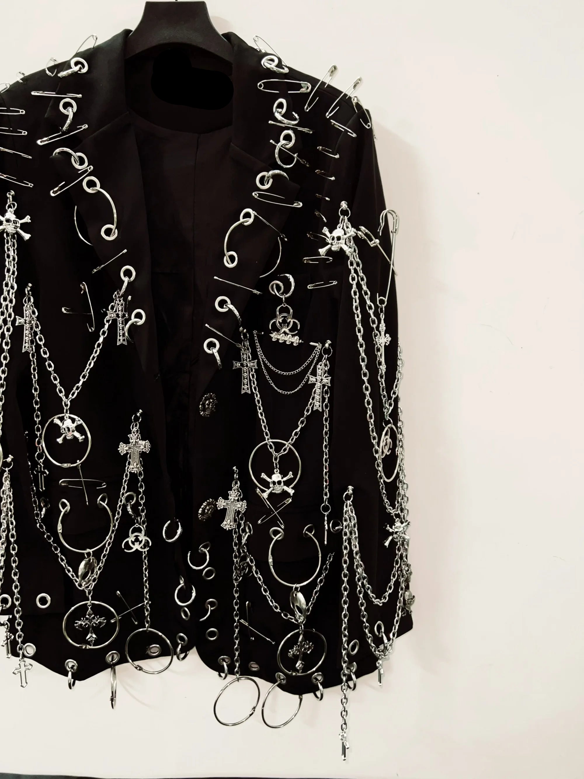 Embellished Metal Punk Blazer