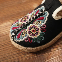 Embroidered Skull Espadrilles