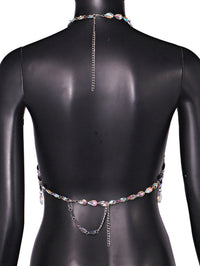 Hollow Out Rhinestone Top