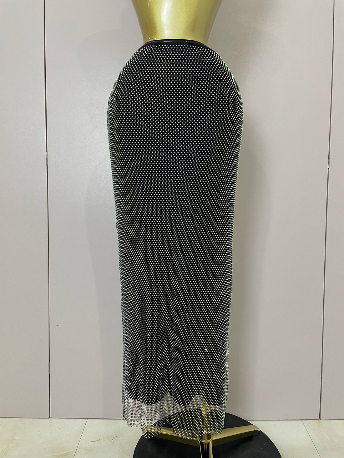 Asymmetrical Glitter Top & Maxi Skirt Set - Festigal