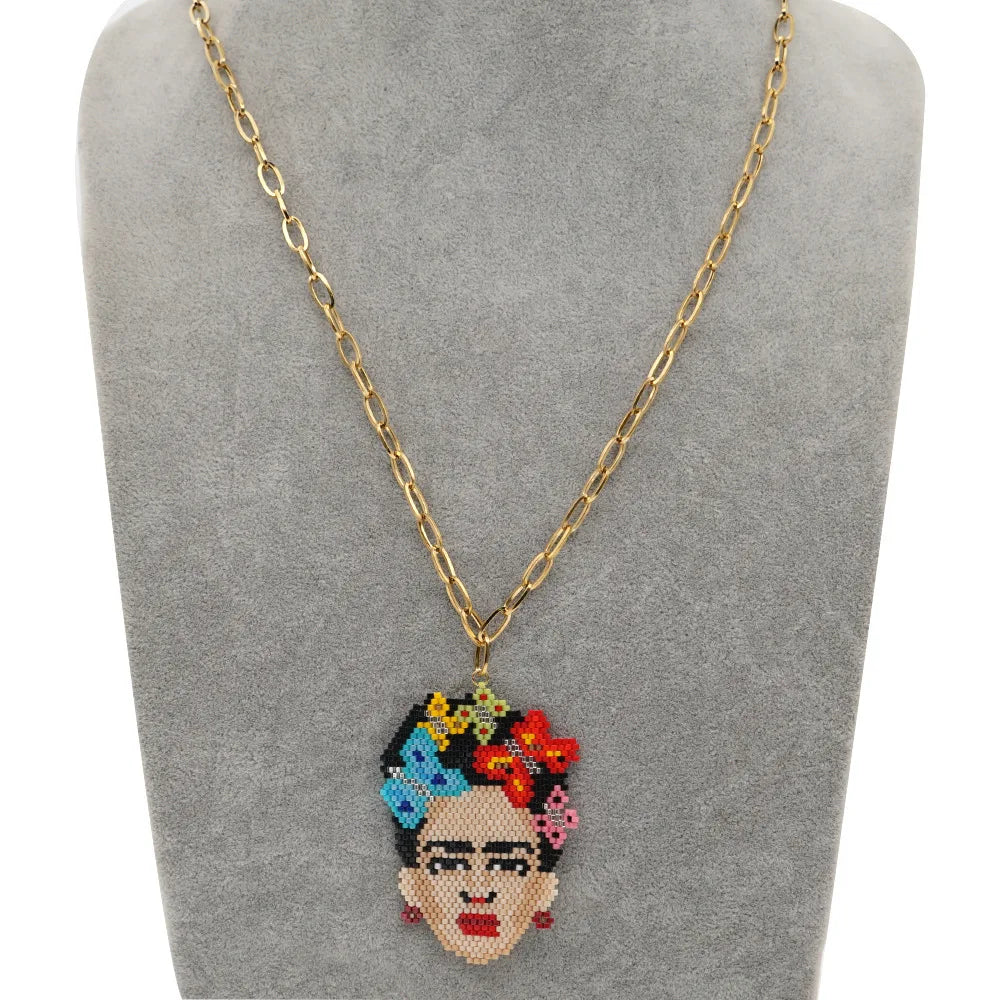 Frida Khalo Rice Bead Necklace - Festigal