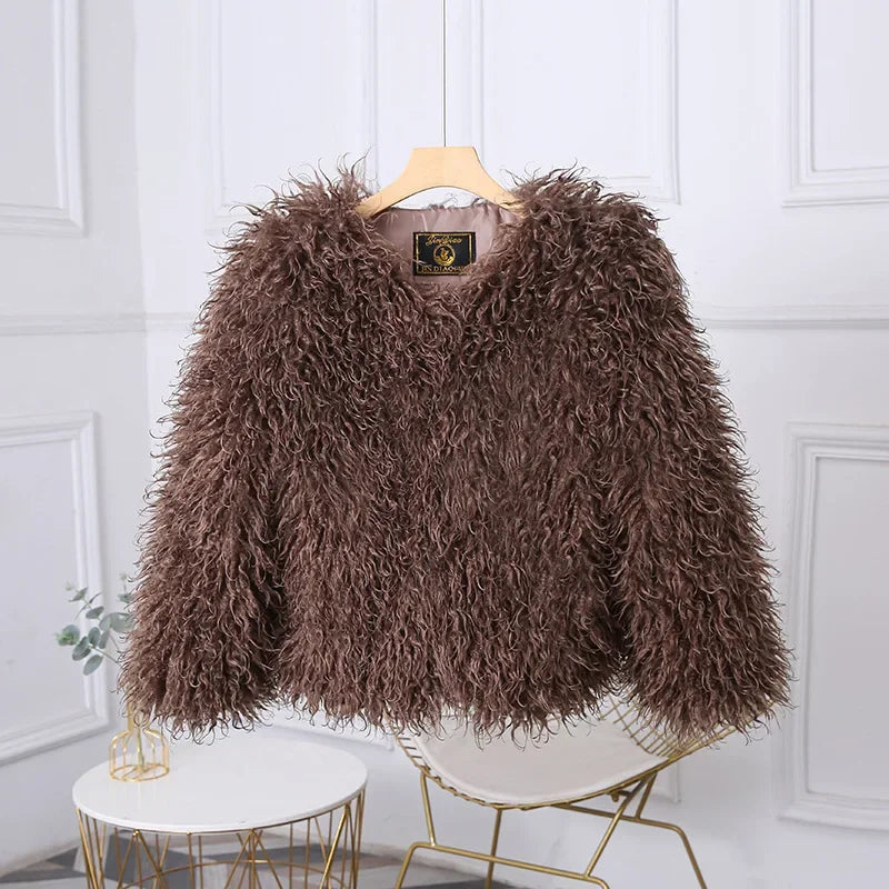 Shaggy Faux Fur Jacket - Festigal