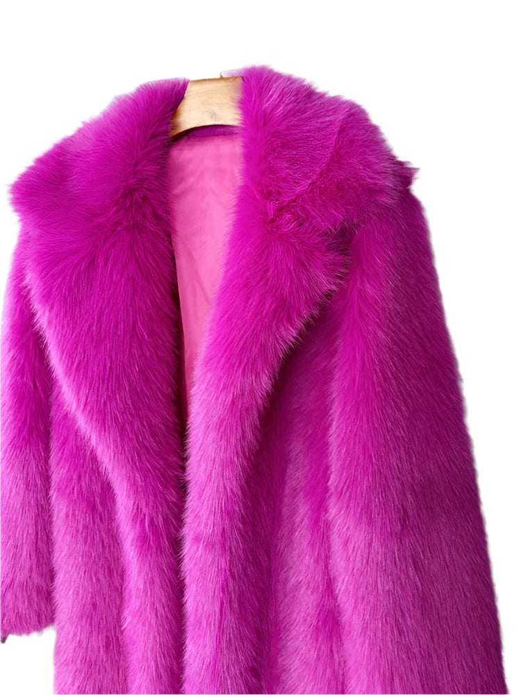 Faux Fur Long Coat - Festigal
