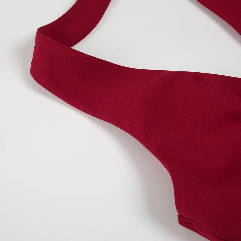 Lace Up V Neck Bandage Top - Festigal