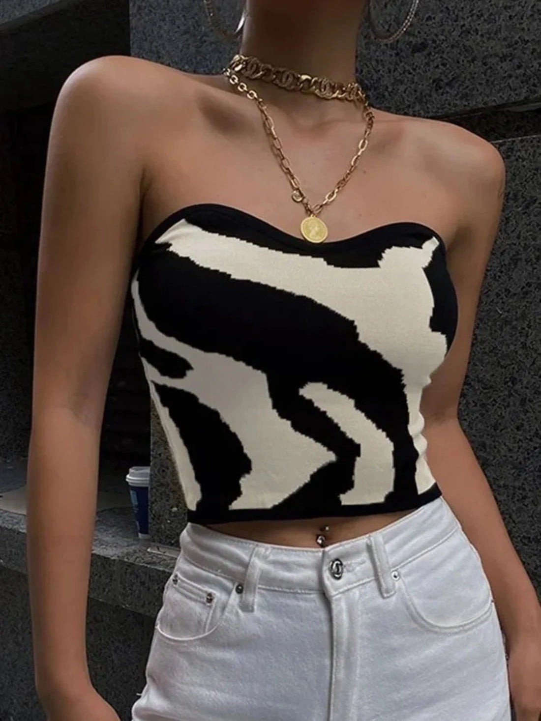 Bustier Zebra Tube Top - Festigal