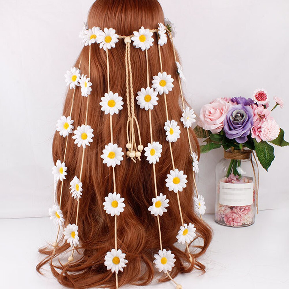 Daisy Flower Garland Festival Crown Tiara - Festigal