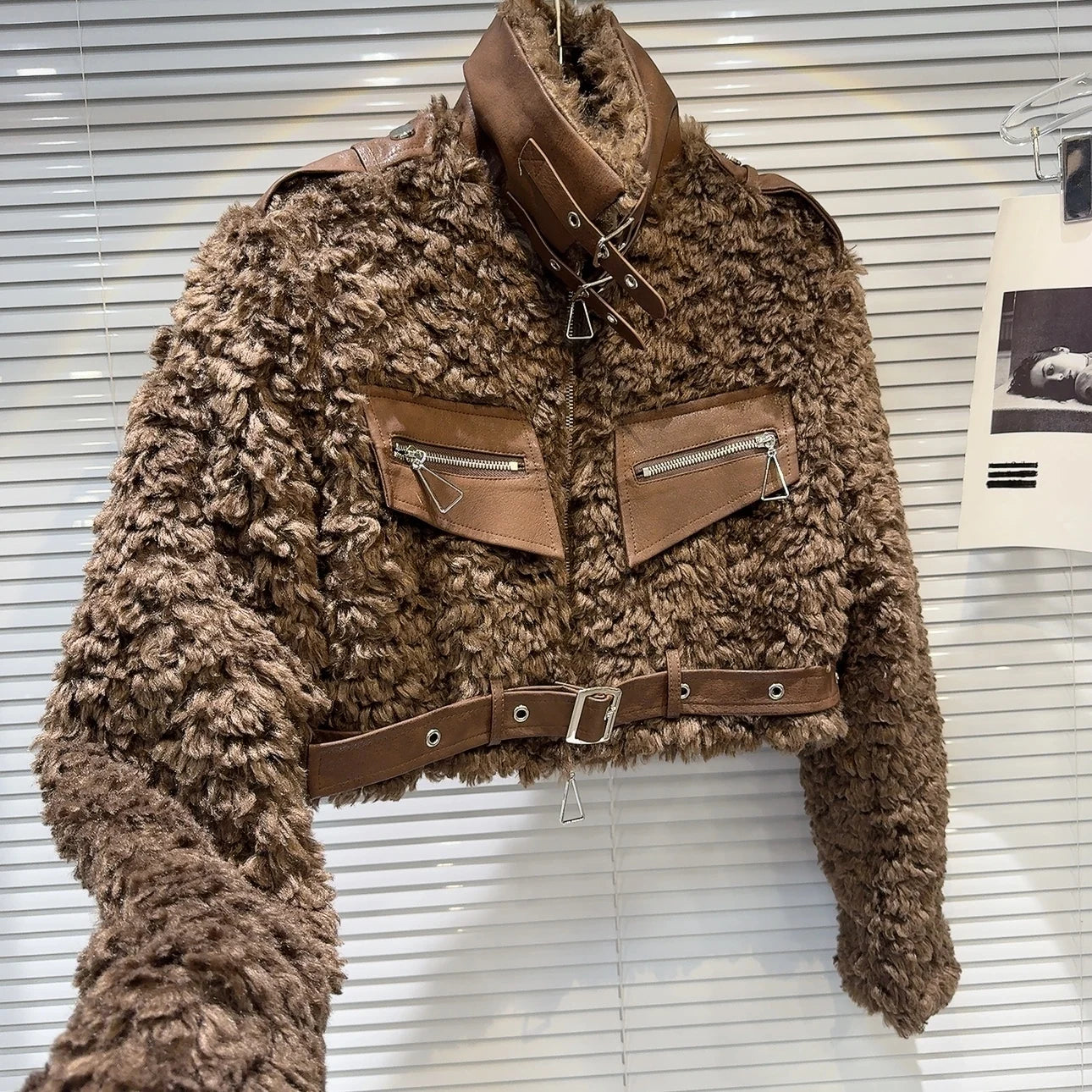 Faux Lambswool Cropped Jacket - Festigal