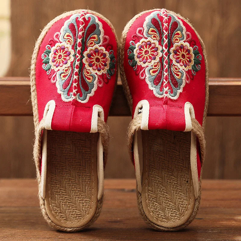Embroidered Skull Espadrilles - Festigal