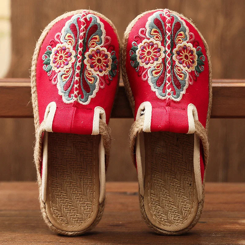 Embroidered Skull Espadrilles