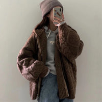 Cable Knit Chunky Oversized Cardigan - Festigal