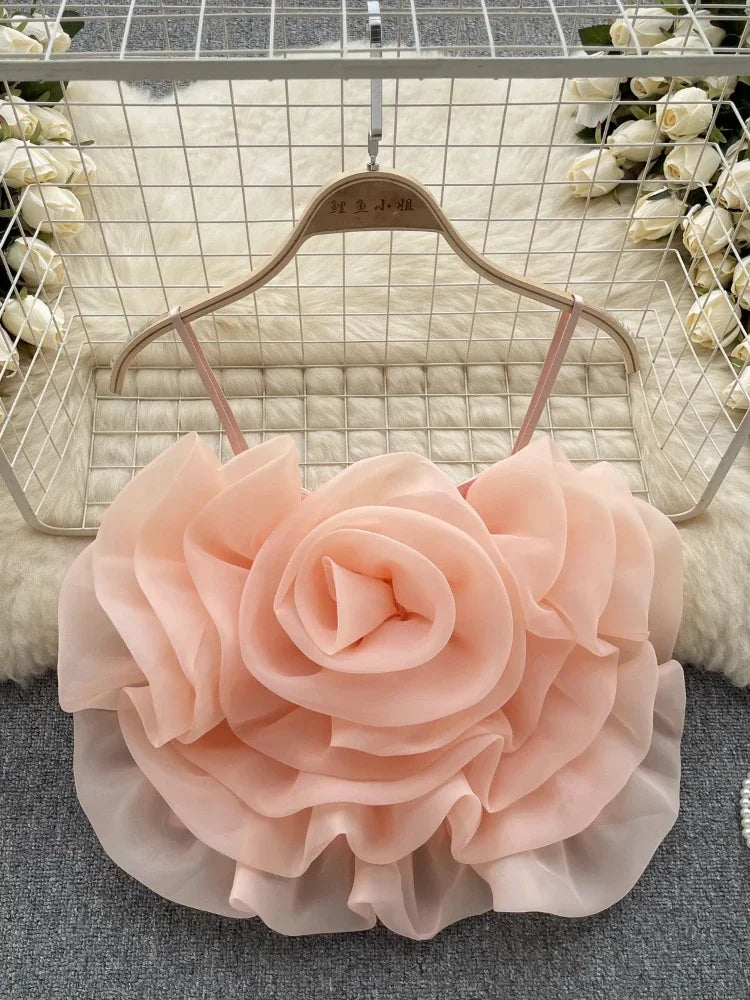 3D Rose Crop Top