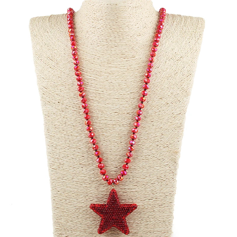 Crystal Star Beaded Necklace - Festigal