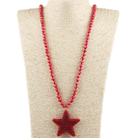 Crystal Star Beaded Necklace