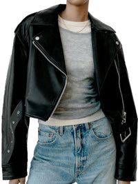 Faux Leather Biker Jacket