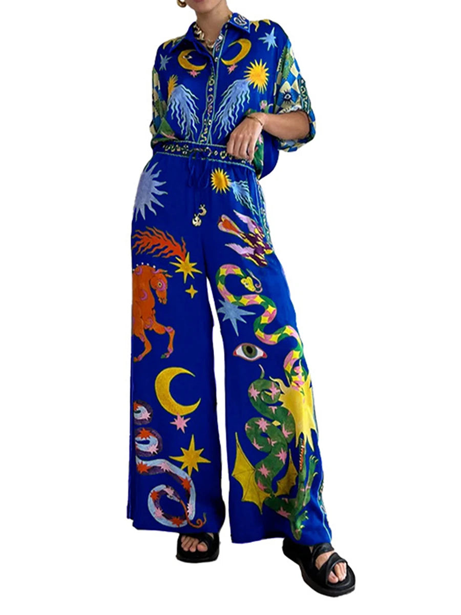 Ethereal Print Two-Piece Set - Festigal