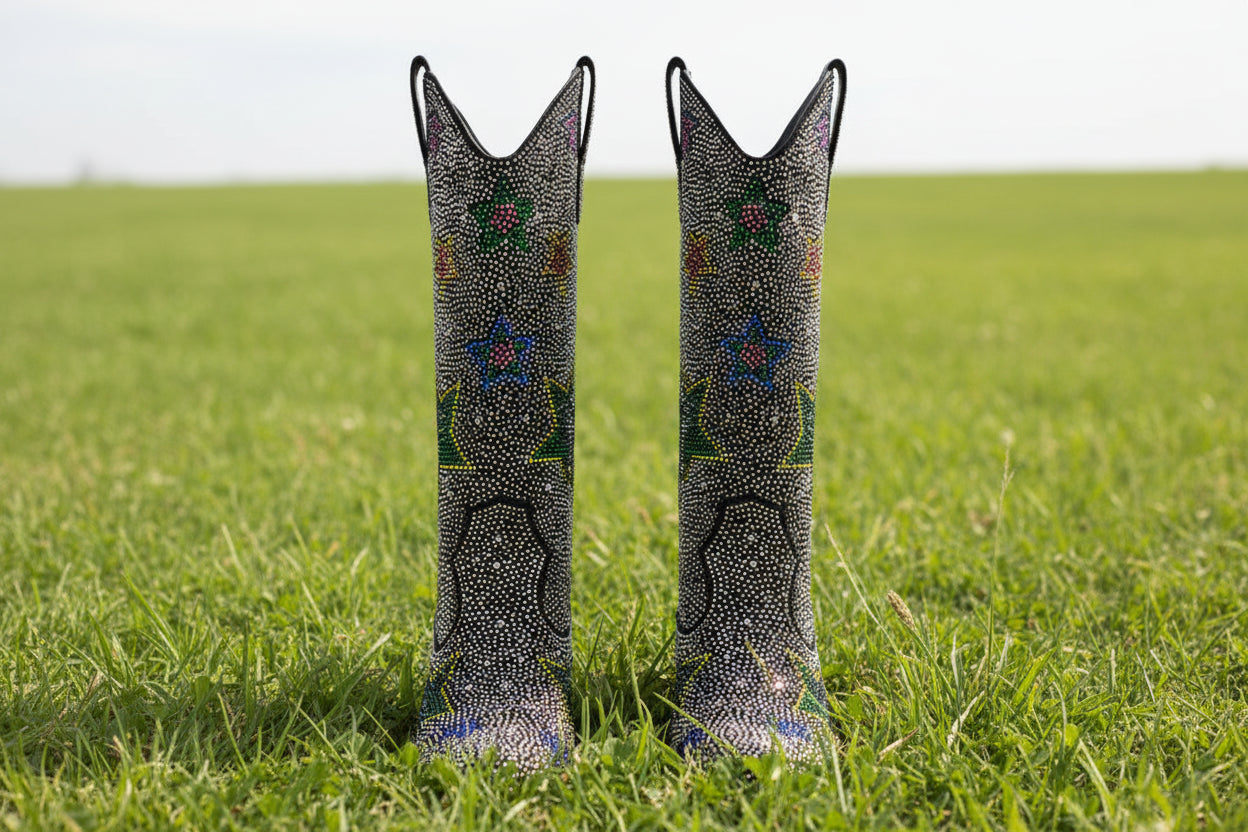 Rhinestone Star Cowboy Boots