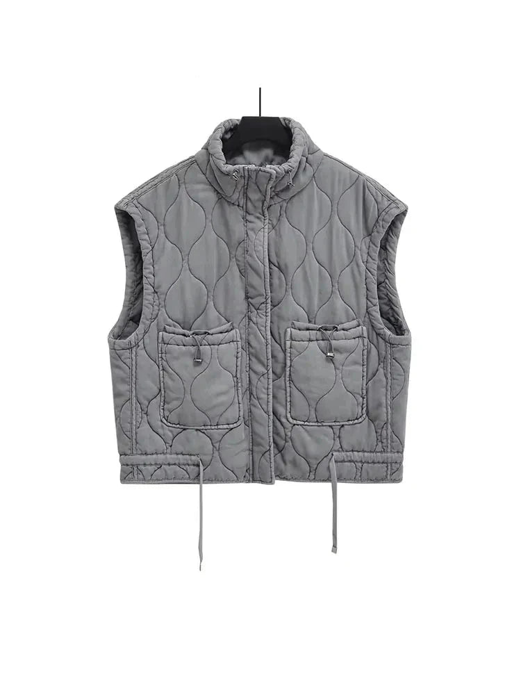 Grey Quilted Gilet