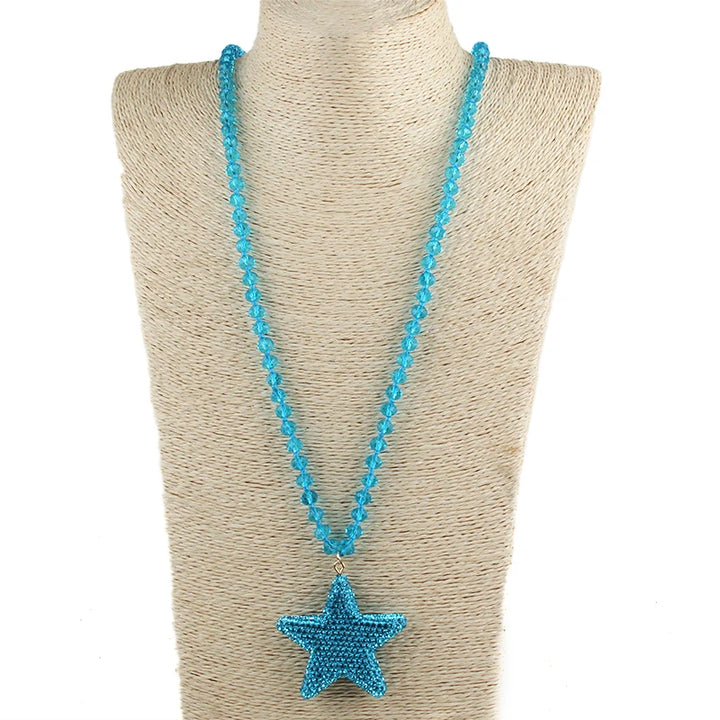 Crystal Star Beaded Necklace - Festigal