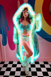 Remote Controlled LED Faux Fur Jacket