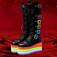 Rainbow Platform Boots - Festigal