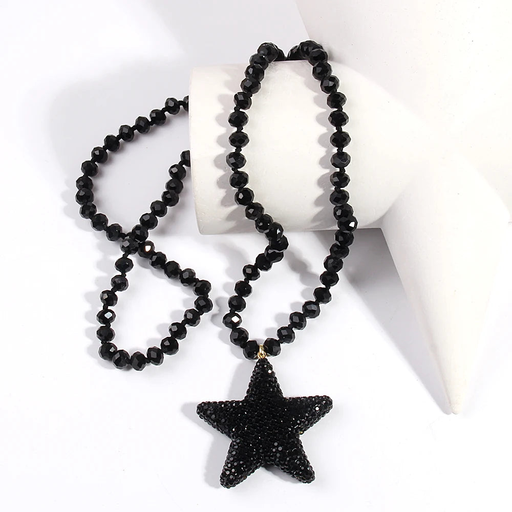 Crystal Star Beaded Necklace