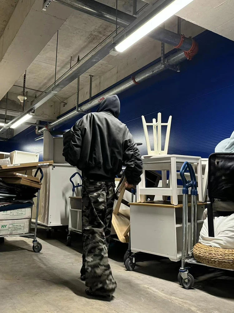 Men's Suede Hoodie Bomber Jacket - Festigal