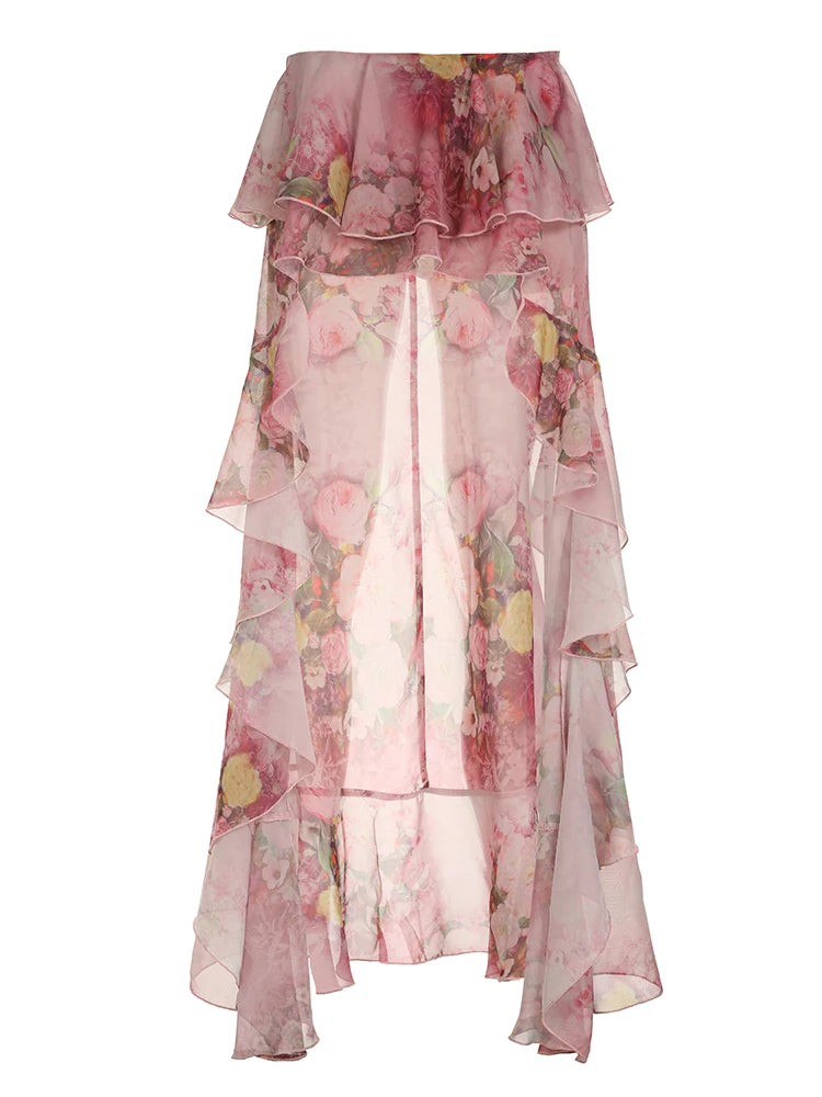 Floral Asymmetrical Shorts - Festigal