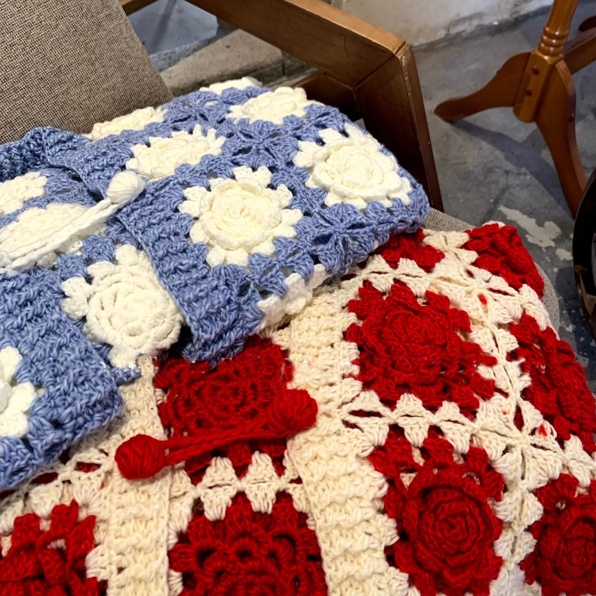 Crochet 3D Flower Cardigan