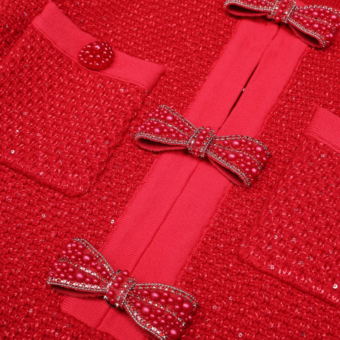 Long Sleeved Bow A-Line Dress