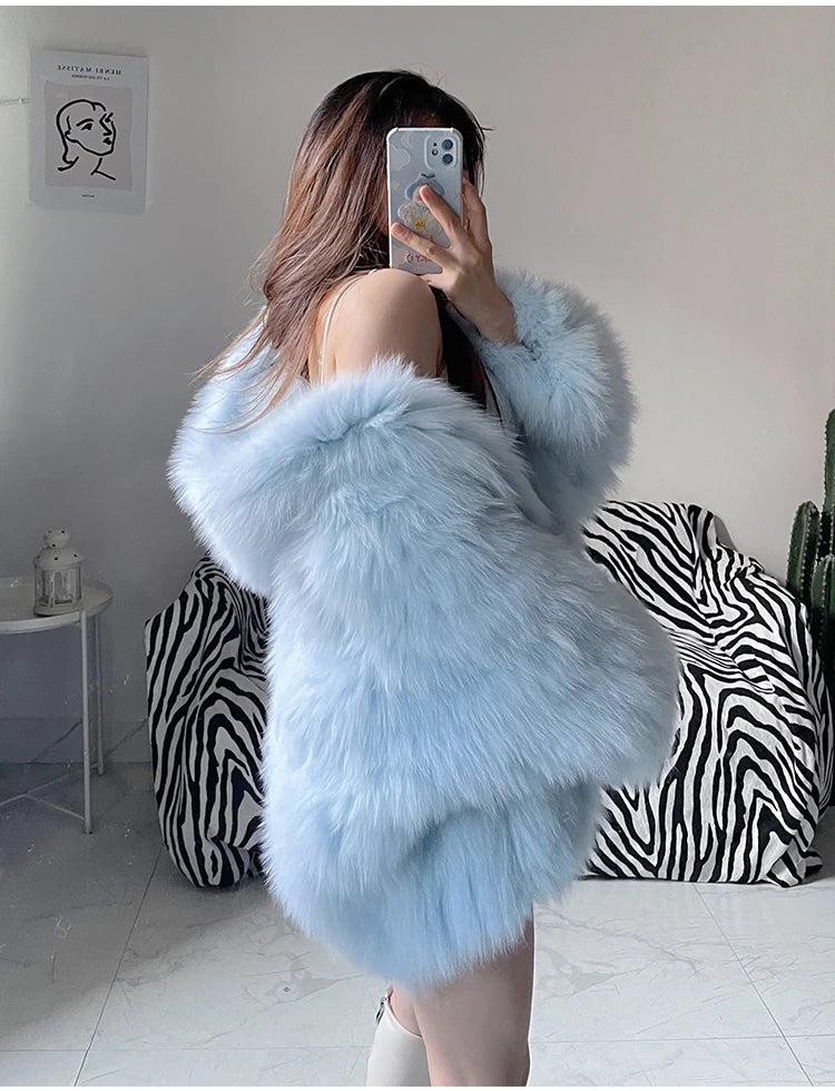 Faux Fur Hooded Coat - Festigal