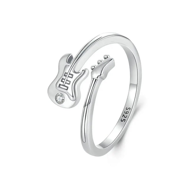 Sterling Silver Guitar Ring