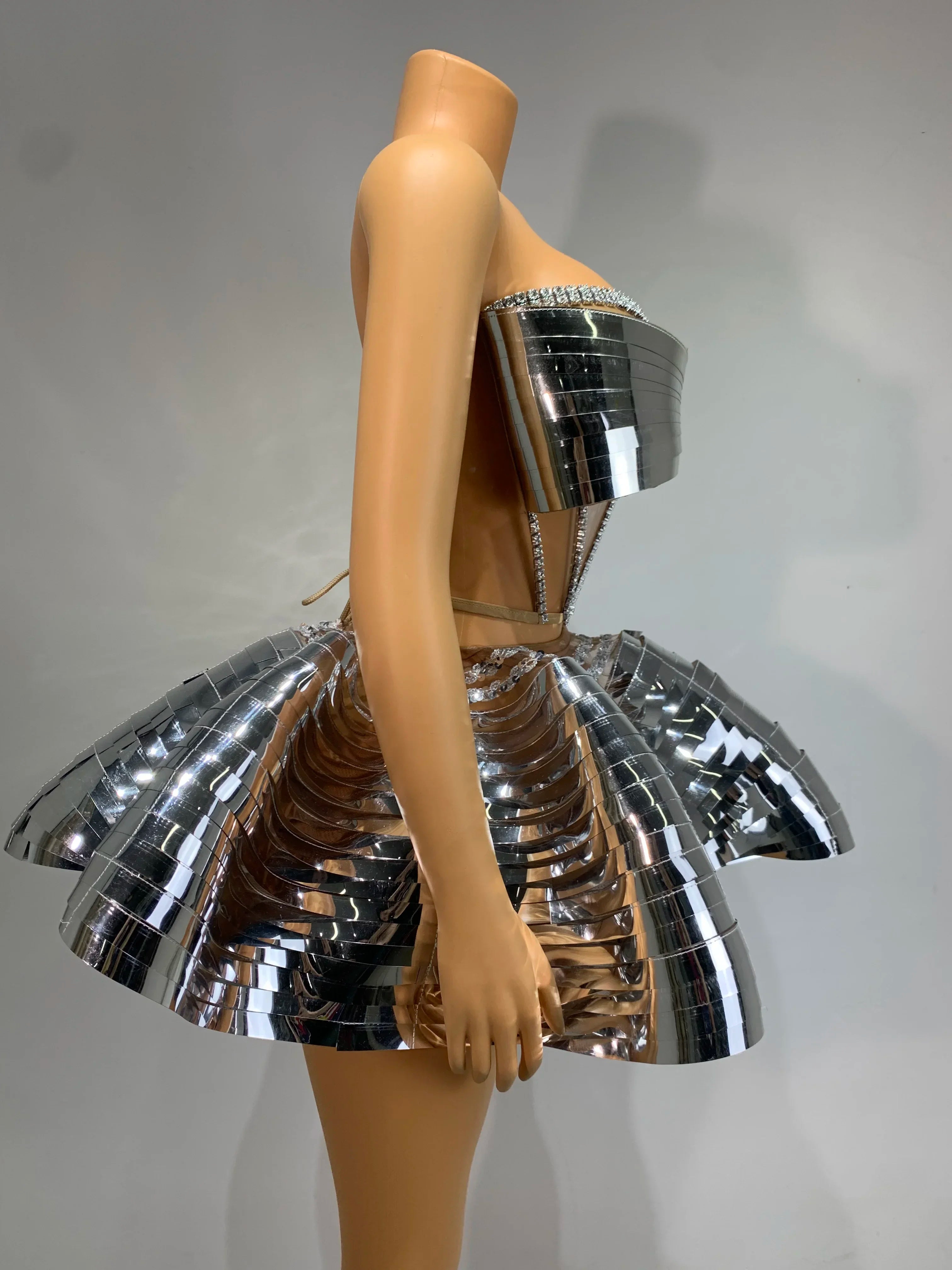 Futuristic Wave A-Line Dress