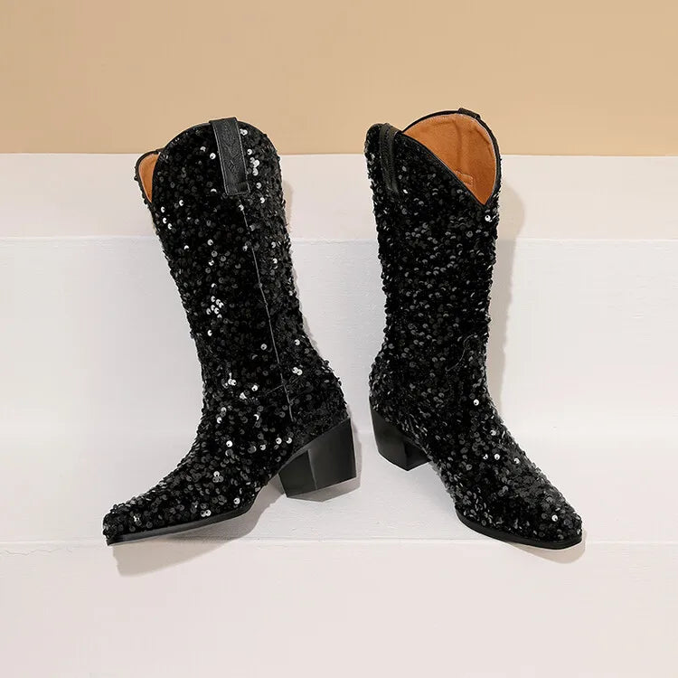 Sequin Cowgirl Boots