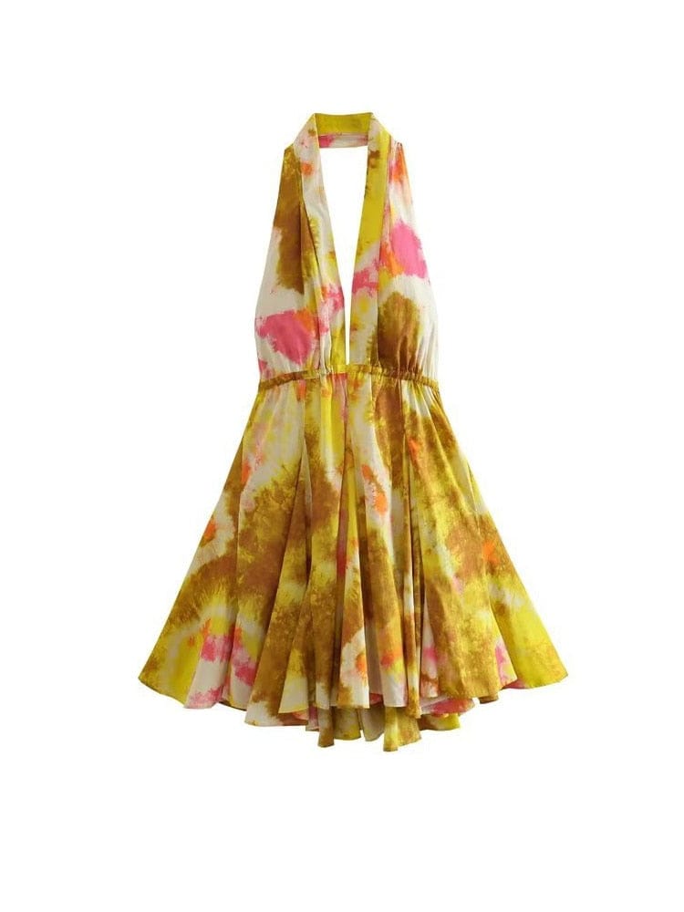 Marilyn Tie Dye Skater Dress - Festigal