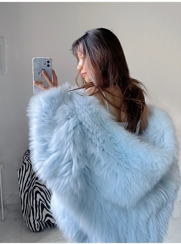 Faux Fur Hooded Coat - Festigal